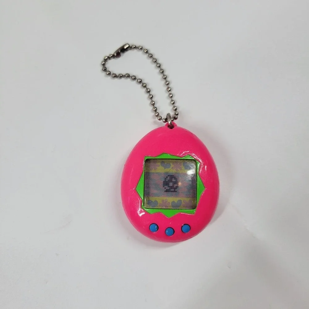 Vintage Bandai Tamagotchi P1/P2 – 1997 Pink Blue New Battery! Works! Retro Toy